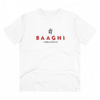 Generic Men's PC Cotton Me Bhaghi Printed T Shirt (Color: White, Thread Count: 180GSM)