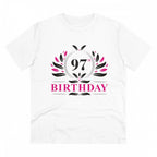 Generic Men's PC Cotton 97th Birthday Printed T Shirt (Color: White, Thread Count: 180GSM)