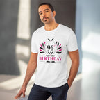 Generic Men's PC Cotton 96th Birthday Printed T Shirt (Color: White, Thread Count: 180GSM)
