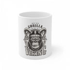 Generic Ceramic Gorila Desing Printed Coffee Mug (Color: White, Capacity:330ml)