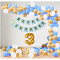 Generic 3Rd Year Decoration Kit For Boy And Girl With Banner And Balloons (Blue)