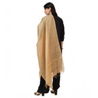Generic Women's Chanderi Solid Dupatta (Gold, Length: 2.25 to 2.50 Mtr)