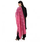 Generic Women's Cotton Embroidered Dupatta (Pink, Length: 2.25 to 2.50 Mtr)