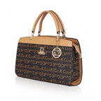 Generic Women's Faux Leather Printed Handbag (Camel)