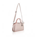 Generic Women's Faux Leather Metal Beads Handbag (Khaki)