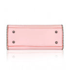 Generic Women's Faux Leather Metal Beads Handbag (Pink)