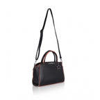 Generic Women's Faux Leather Metal Beads Handbag (Black)