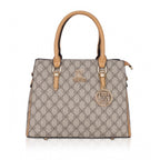 Generic Women's Faux Leather Printed Handbag (Camel)