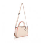 Generic Women's Faux Leather Metal Beads Handbag (Pink)