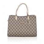 Generic Women's Faux Leather Printed Handbag (Beige)