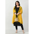 Generic Women's Chanderi Self Design Dupatta (Yellow, Length: Free Size)