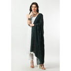 Generic Women's Chanderi Self Design Dupatta (Green, Length: Free Size)