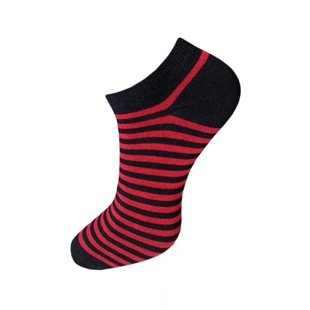 Generic 3_Pair Set Unisex Casual Cotton Striped Ankle Length Socks (Multicolor)