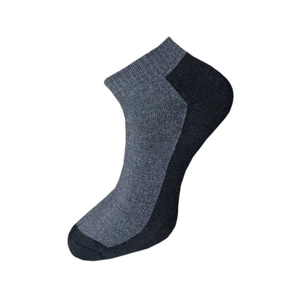 Generic 3_Pair Set Unisex Casual Cotton Solid Ankle Length Socks (Multicolor)