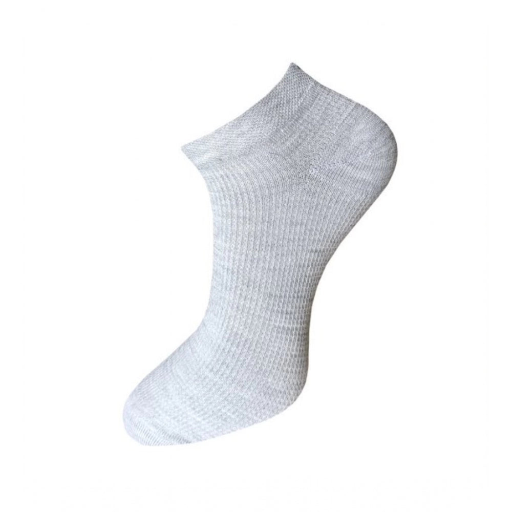 Generic 3_Pair Set Unisex Casual Cotton Solid Ankle Length Socks (Multicolor)