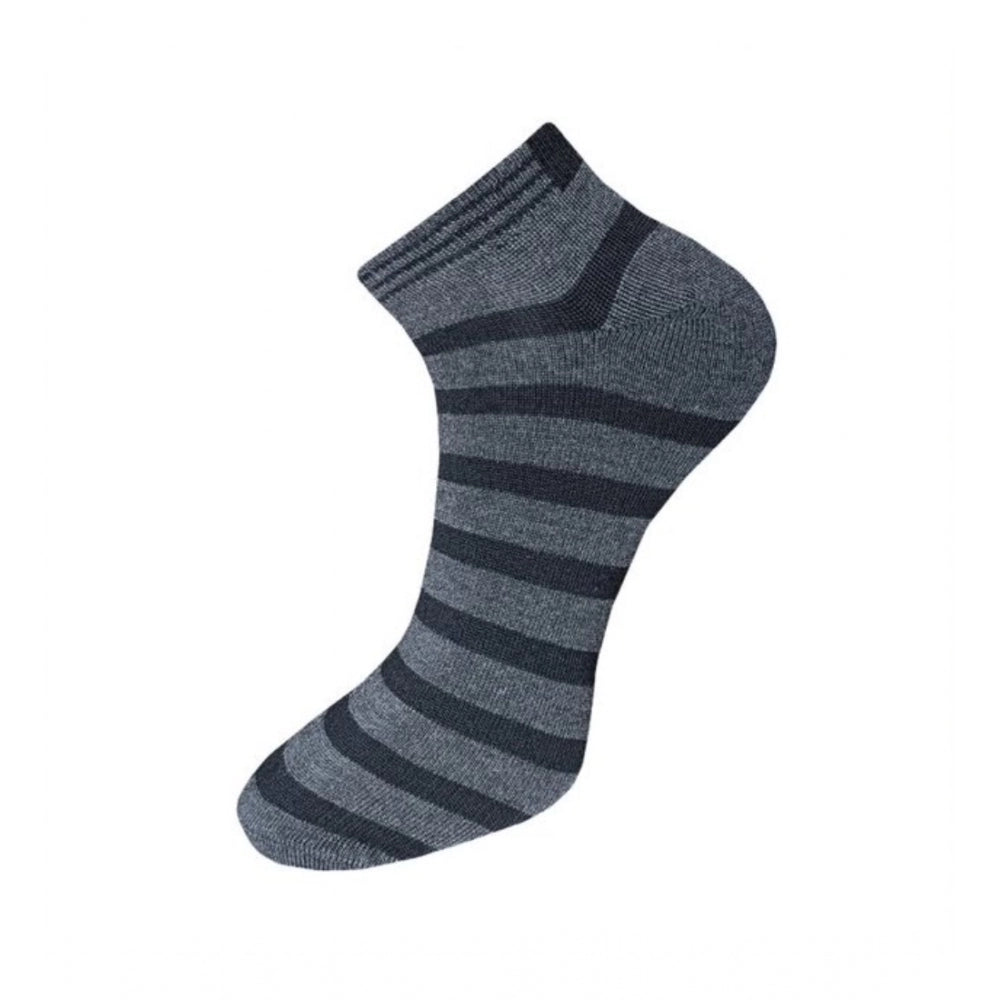 Generic 3_Pair Set Unisex Casual Cotton Solid Ankle Length Socks (Multicolor)