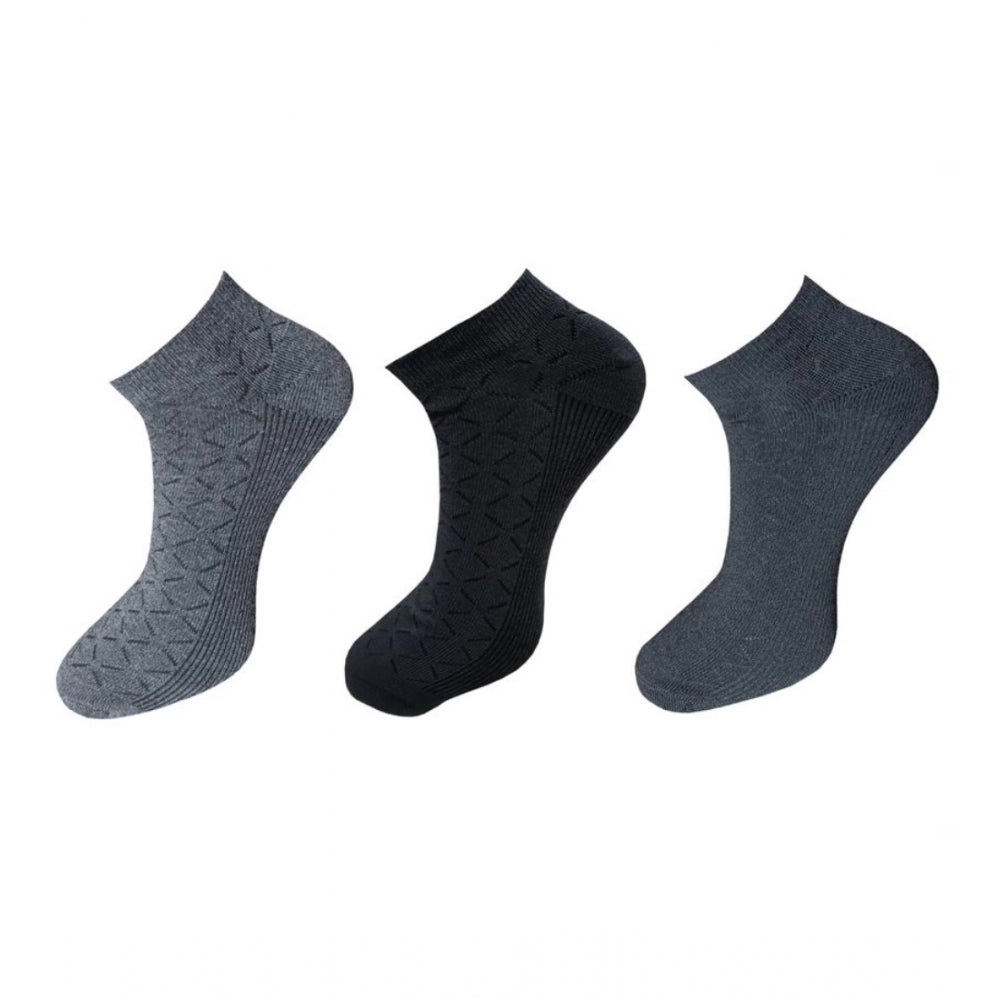 Generic 3_Pair Set Unisex Casual Cotton Printed Ankle Length Socks (Multicolor)