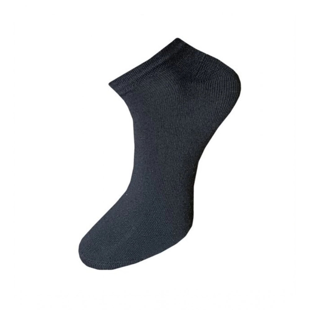 Generic 3_Pair Set Unisex Casual Cotton Solid Ankle Length Socks (Multicolor)