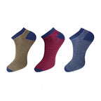 Generic 3_Pair Set Unisex Casual Cotton Solid Ankle Length Socks (Multicolor)