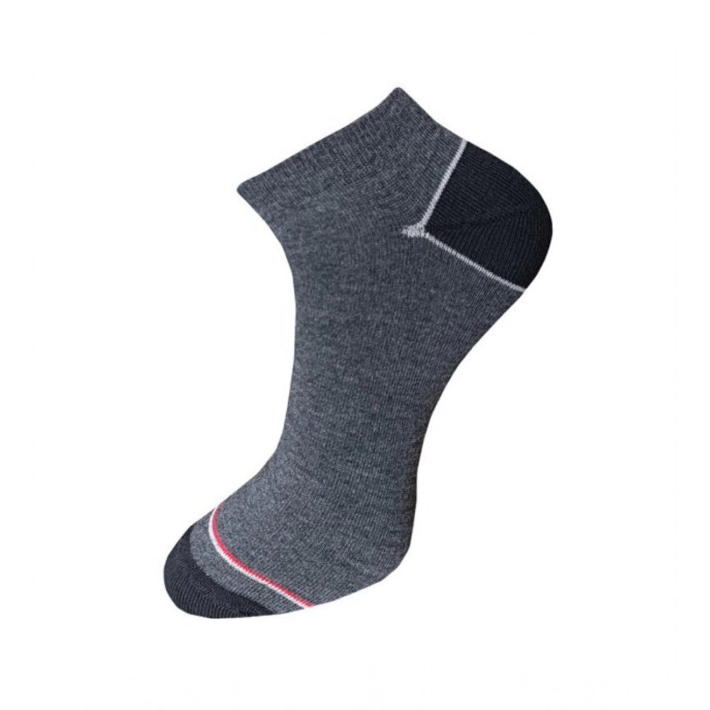 Generic 3_Pair Set Unisex Casual Cotton Solid Ankle Length Socks (Multicolor)