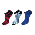 Generic 3_Pair Set Unisex Casual Cotton Striped Ankle Length Socks (Multicolor)