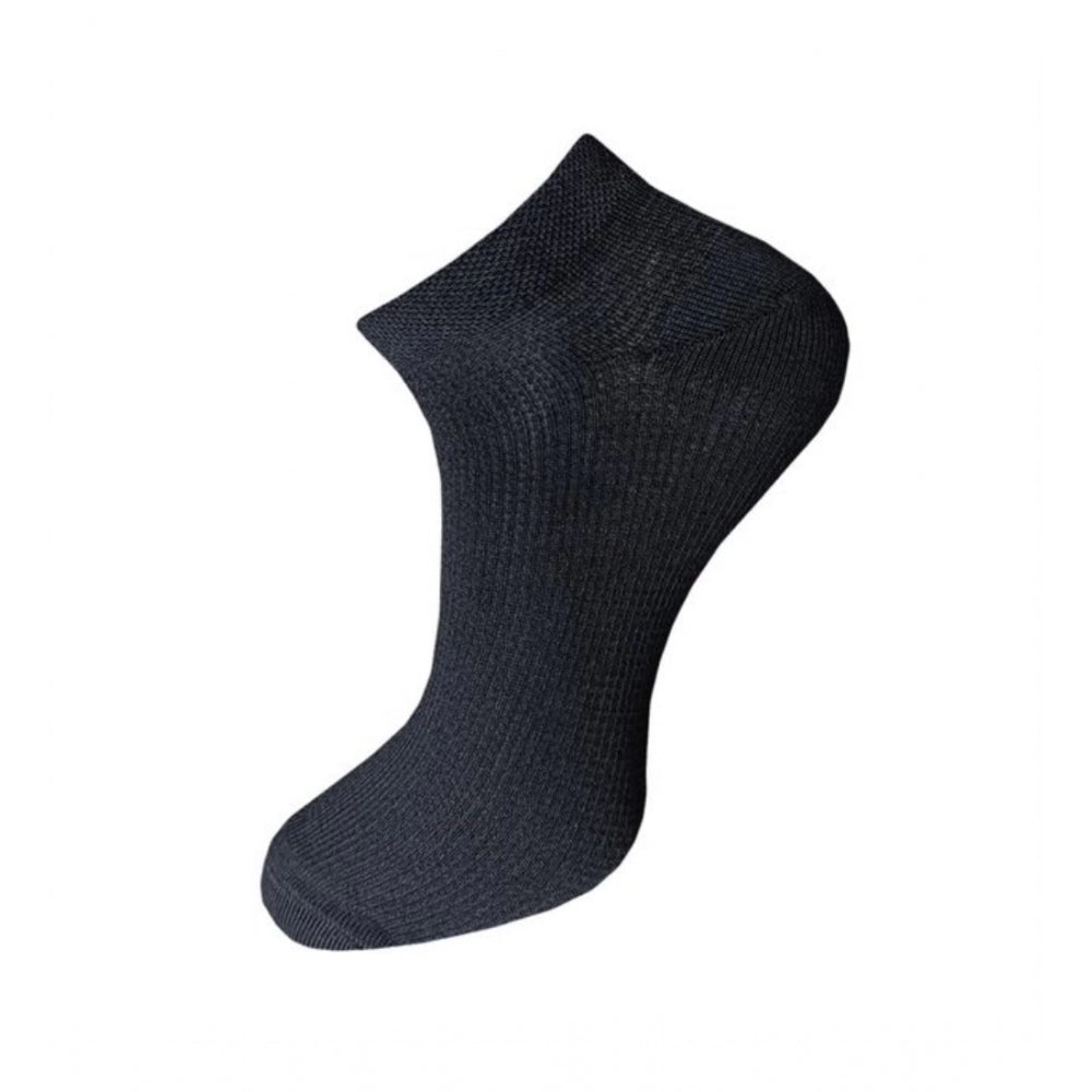 Generic 3_Pair Set Unisex Casual Cotton Solid Ankle Length Socks (Multicolor)