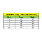 Generic Women's Denim Pleated 3-4th Sleeves Shrug (Blue)