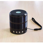 Generic Plastic Rubber Wireless WS887 Bluetooth Speaker (Black)
