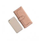 Generic Women's Faux Leather Medium Snap Button Wallet (Khakhi)