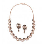 Generic Women's Brass Silver Plated Necklace set (Silver)