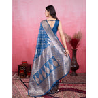 Generic Women's Banarasi Silk Printed Saree With Unstitched Blouse 5.5Mtr (Pinch)