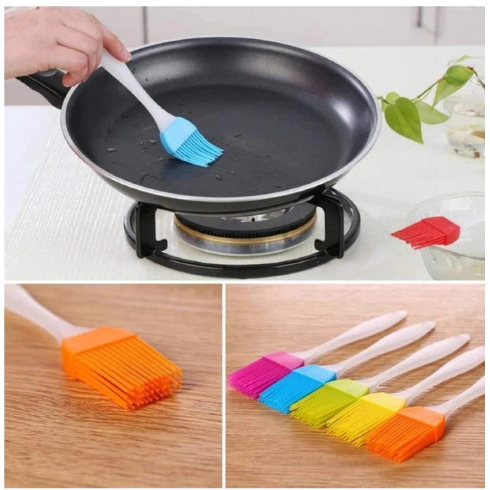 Generic Pack Of 10_Silicone Oil Brush – Heat Resistant Cooking And Baking Basting Brush (Color: Assorted )