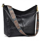 Generic Women's PU Leather Zipper Handbag (Black)