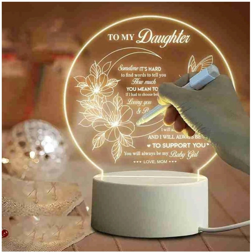 Generic Glass 3D Illusion LED Creative Visualization Lamp