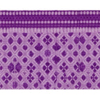Generic Fleece Geometric Double Polar Warm Bedsheet with 2 Pillow Cover (Purple)