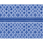 Generic Fleece Geometric Double Polar Warm Bedsheet with 2 Pillow Cover (Blue)