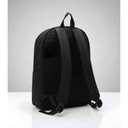 Generic Unisex PU Leather Solid Medium Zipper Backpack (Black)