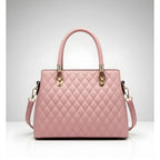 Generic Women's PU Leather Solid Shoulder Zipper Handbag (Pink)