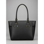 Generic Women's PU Leather Solid Shoulder Zipper Handbag (Black)
