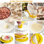 Generic Plastic Solid Dumpling Maker Mold Press (Yellow-White)