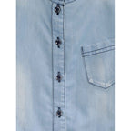 Generic Girl's Denim Embellished Sleeveless Jumpsuit (Blue)
