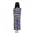 Generic Girl's Rayon Polka Flutter Jumpsuit (Multicolor)