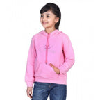 Generic Girl's Fleece Embellished Long Sleeves Sweatshirt (Light Pink)