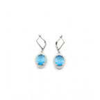 Generic Women's Brass Silver Plated Pendant Set (Blue)