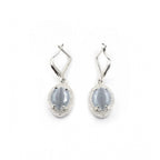 Generic Women's Brass Silver Plated Pendant Set (Grey)