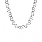 Generic Women's Brass Silver Plated Necklace set (Silver)