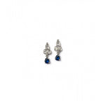 Generic Women's Brass Silver Plated Necklace set (Blue)
