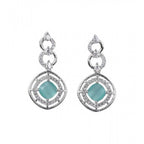 Generic Women's Brass Silver Plated Necklace set (Turquoise)