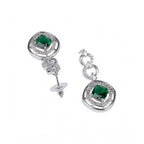 Generic Women's Brass Silver Plated Necklace set (Green)