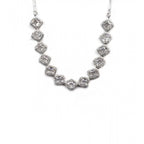 Generic Women's Brass Silver Plated Necklace set (White)